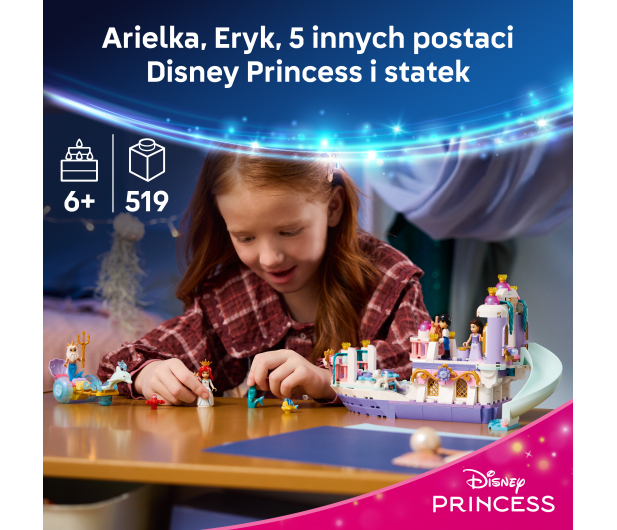 LEGO DISNEY 43299 Królewska łódź weselna Arielki - 1529815 - zdjęcie 4